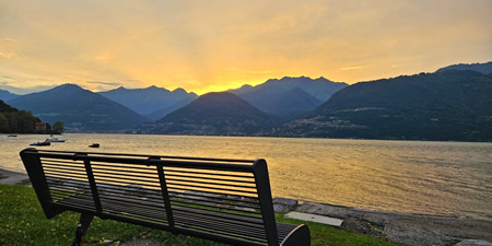 Colico: tramonto dopo temporale